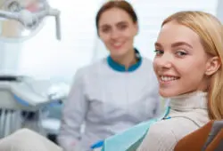 Female Dentist Working